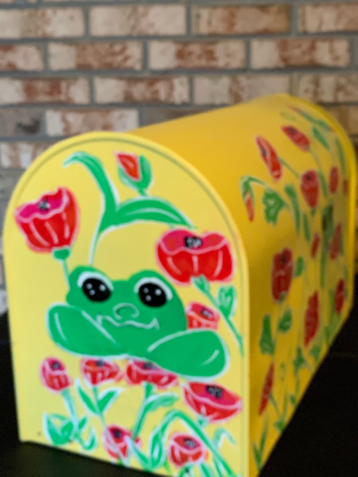Frog mailbox poppy mailbox yellow mailboxes Etsy