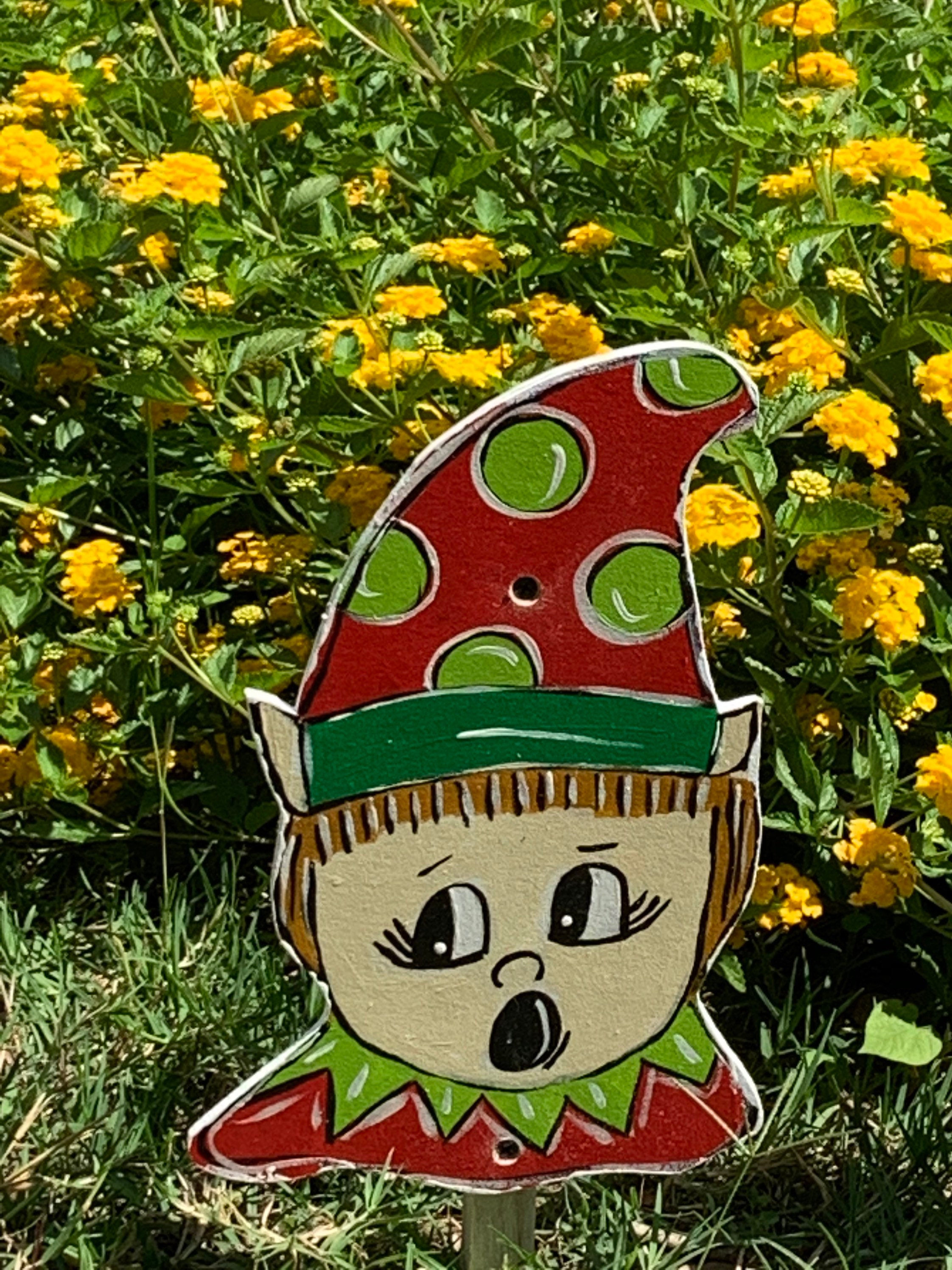 Elfos / Navidad pequeña / Estacas de patio / Decoración del | Etsy