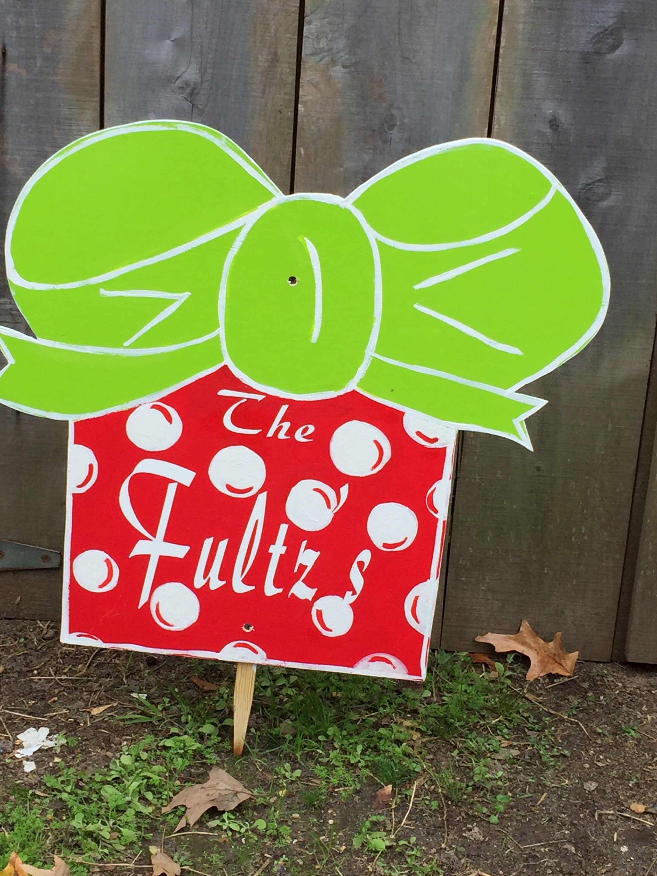 Navidad personalizada Estaca de patio arte del césped de | Etsy