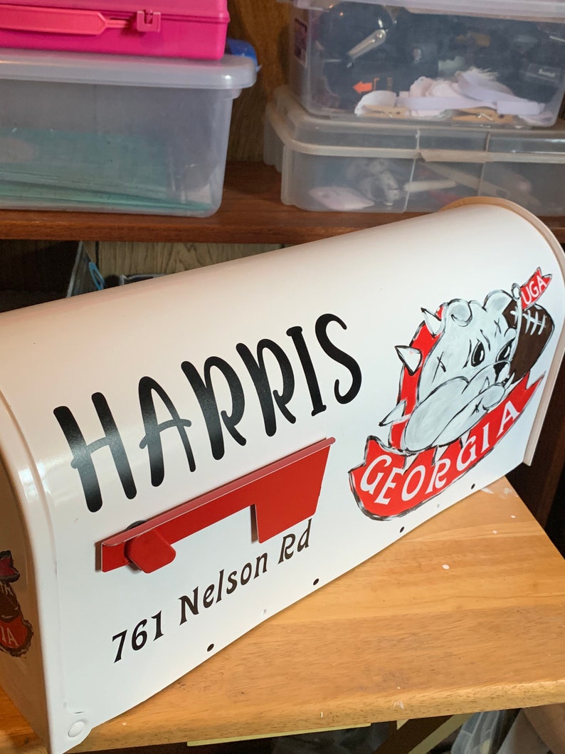 UGA Bulldog Mailbox Bulldogs Mailbox UGA Mailbox Etsy