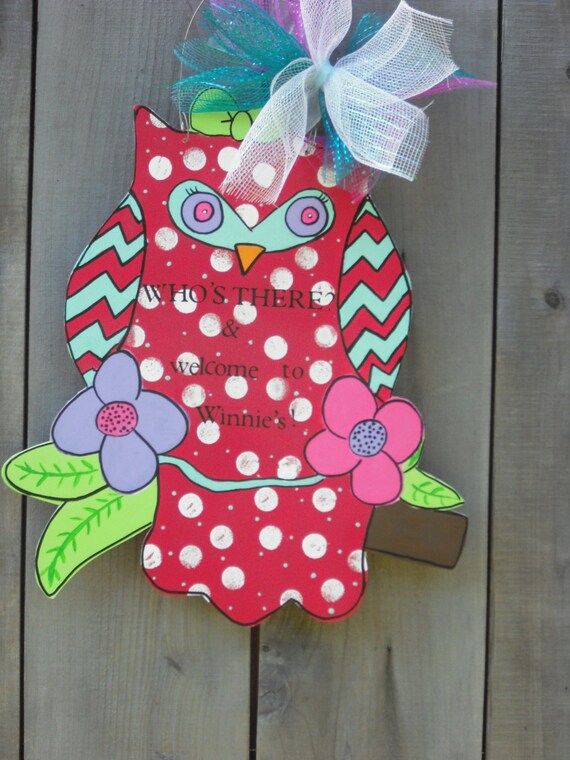 Items similar to owls, wooden owls, front door decor, spring door