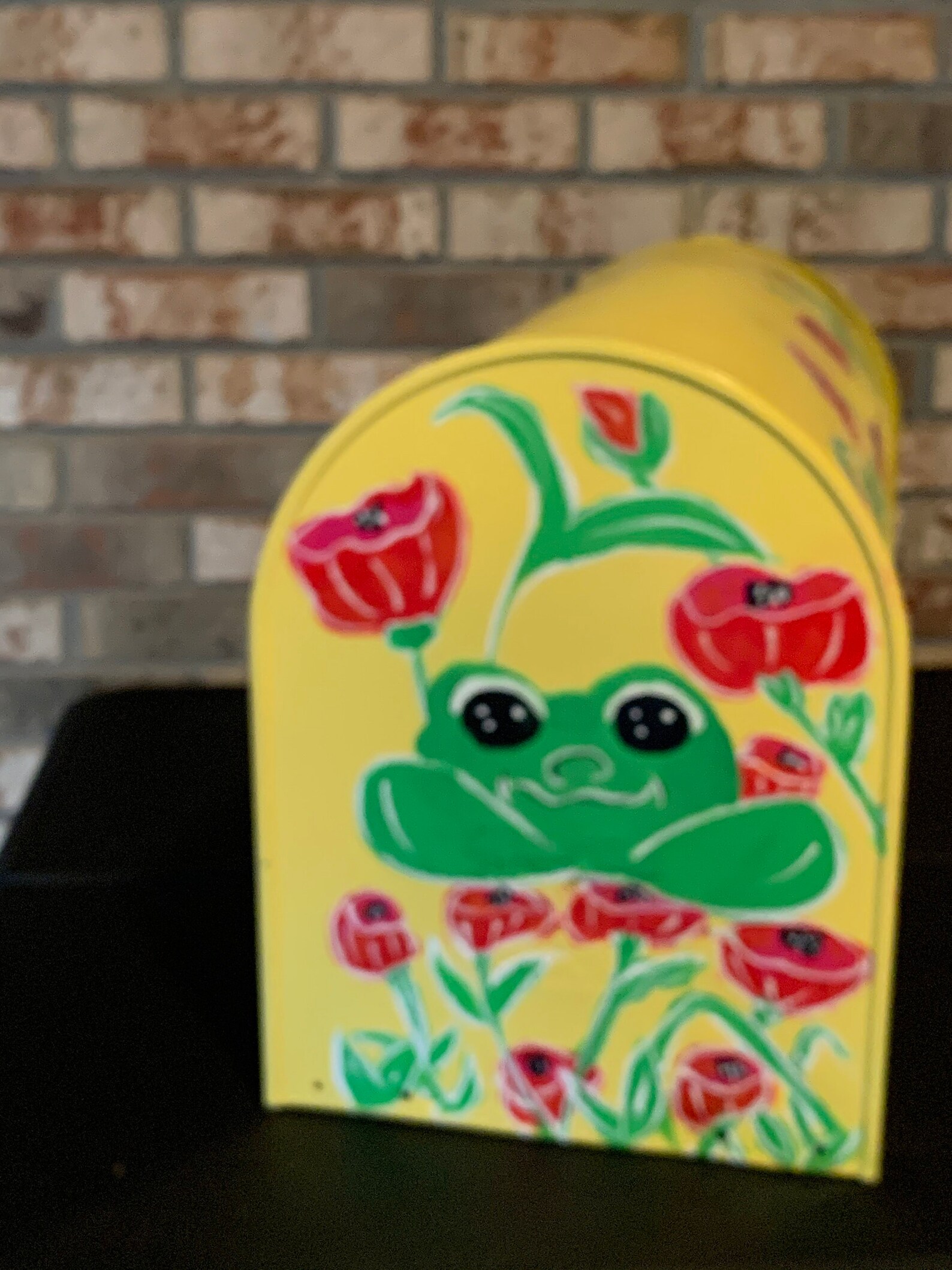 Frog mailbox / poppy mailbox / yellow mailboxes / jumbo Etsy