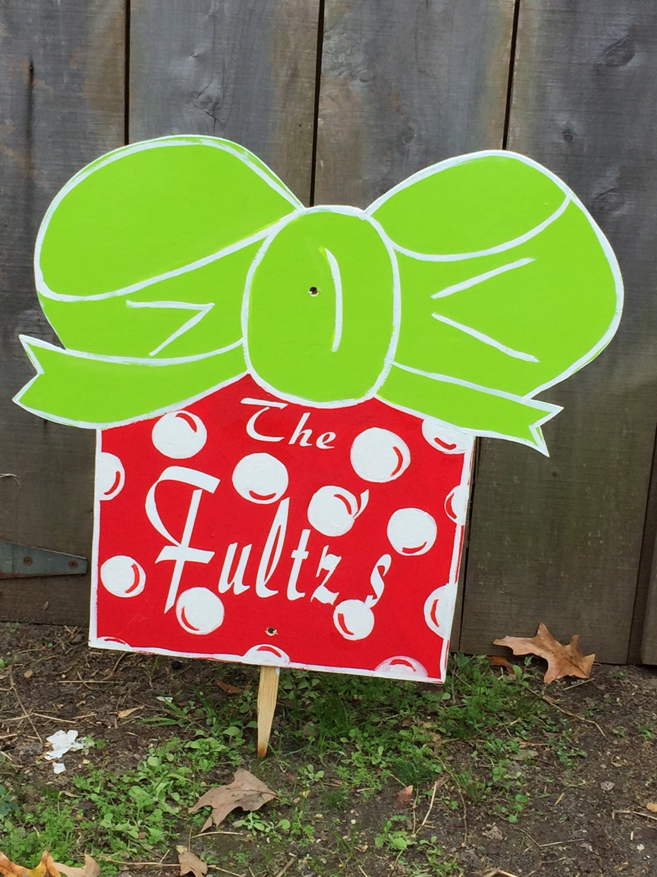 Navidad personalizada Estaca de patio arte del césped de | Etsy