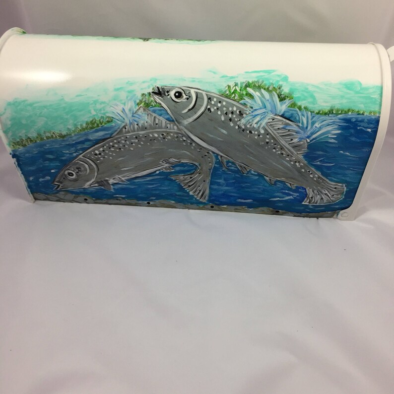 Fish mailbox fisherman mailbox custom painted mailbox Etsy