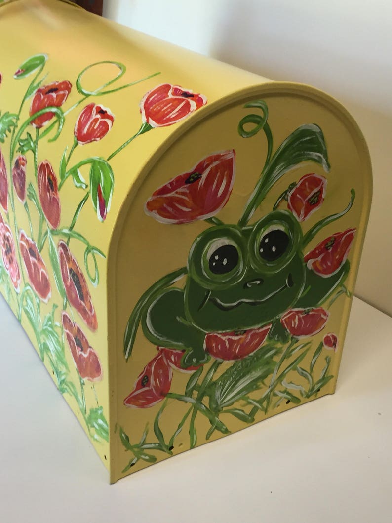 Frog mailbox hand painted mailbox jumbo mailbox gift Etsy