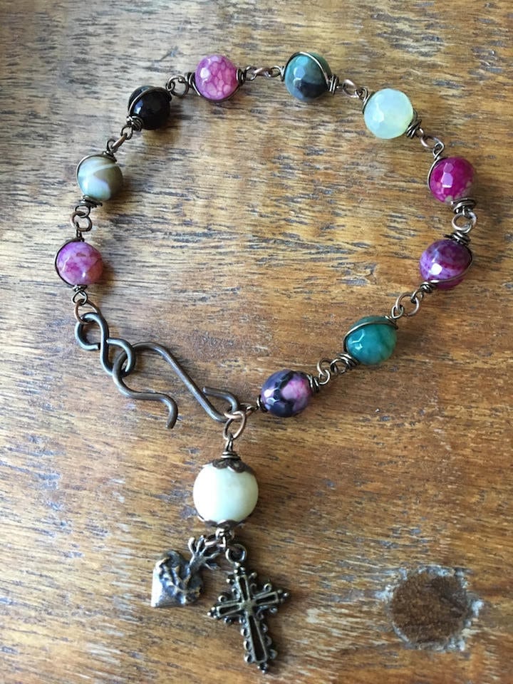 Rosary Bracelet Grandma's Garden - Etsy