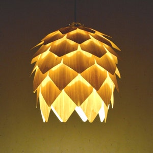 Ceiling Light-Pendant Light-Chandelier Lighting-Artichoke Light-Lighting-Acorn Light-Hop Light-Handmade Pine Cone Pendant Light-American Ash