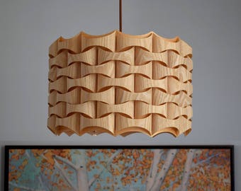 Pendant Light-Wood Pendant Light-Chandelier-Light Fixture-Ceiling Light-Wood Light-Pendant Light-Rustic Lighting-Lampshade-Chinese ash