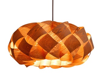Pendant Light-Chandelier-Light Fixture-Wood Pendant Light-Ceiling Light-Lighting-Rustic Light-Wood Light-Hanging Lamp-Braids Pendant Light