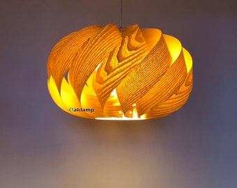 Lighting-WIND Pendant Light-Asian Ash-Chandelier-Wood Pendant Light-Ceiling Light-Rustic Light-Floor Lampshade