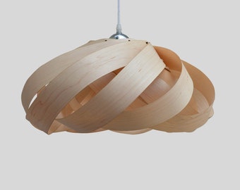 Pendant Light-Wood Pendant Light-Ceiling Light-Chandelier-Light Fixture-Hanging Lamp-Rustic Lighting-Unique NEST 2Light Pendant Lamp-Maple