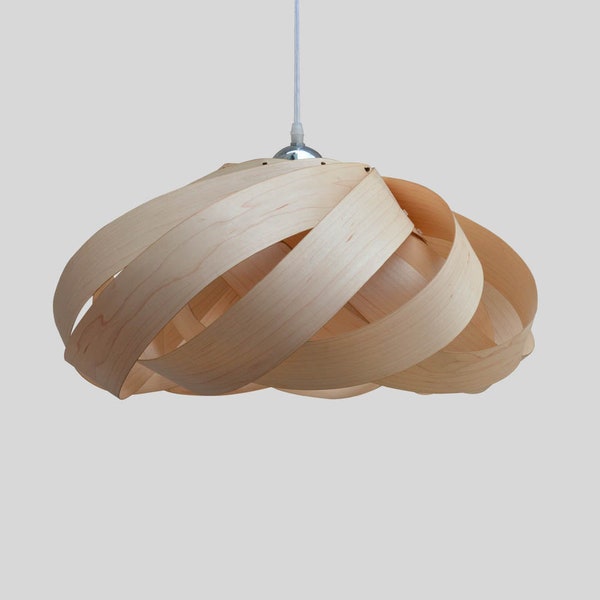 Pendant Light-Wood Pendant Light-Ceiling Light-Chandelier-Light Fixture-Hanging Lamp-Rustic Lighting-Unique NEST 2Light Pendant Lamp-Maple