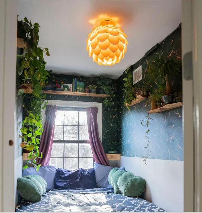 手作りの尖った松ぼっくりライト - ペンダントライト - シャンデリア