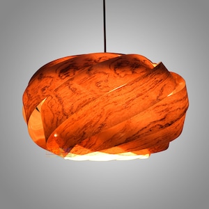 Wood Pendant Light-Pendant Light-Ceiling Light-Chandelier-Light Fixture-Lighting-Hanging Lamp-Lighting-Handmade NEST Pendant Lamp-Rosewood