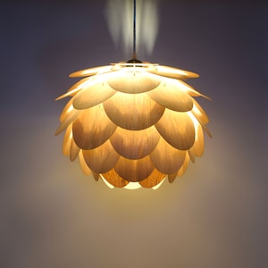 Wood Pendant Light-Pendant Light-Chandelier Lighting-Artichoke Light-Ceiling Light-Acorn Light-Hop Light-Pine Cone Light-Chinese ash