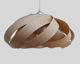 Wood Pendant Light-Pendant Light-Chandelier-Light Fixture-Ceiling Lamp-Rustic Light-Wood Light-Unique Nest 2-Light Pendant Lamp-Chinese Ash