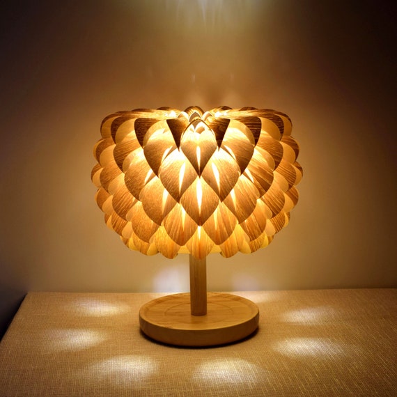 Dahlia Table Lamp wooden Desk Lamp modern Lamp bedroom Decor Lamp