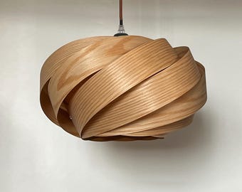 NEST Wood Pendant Light-Engineered Chinese ash-Chandelier-Lighting-Floor Lampshade-Ceiling Light-Hanging Lamp