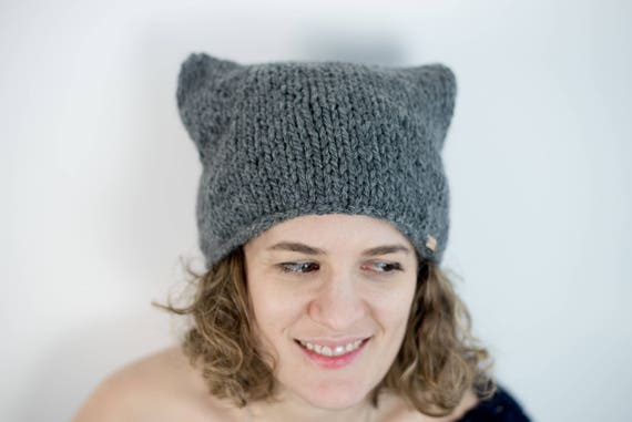 Cappello con orecchie da donna ai ferri in lana e alpaca | Etsy Italia