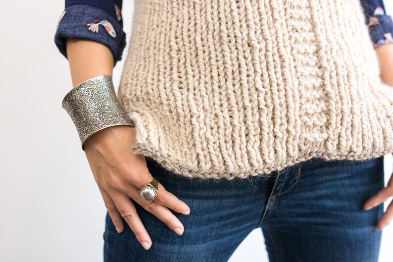 Maglioni Di Lana Fatti A Mano Spiegazioni Maglione da donna fatto a mano ai ferri maglia lana senza | Etsy