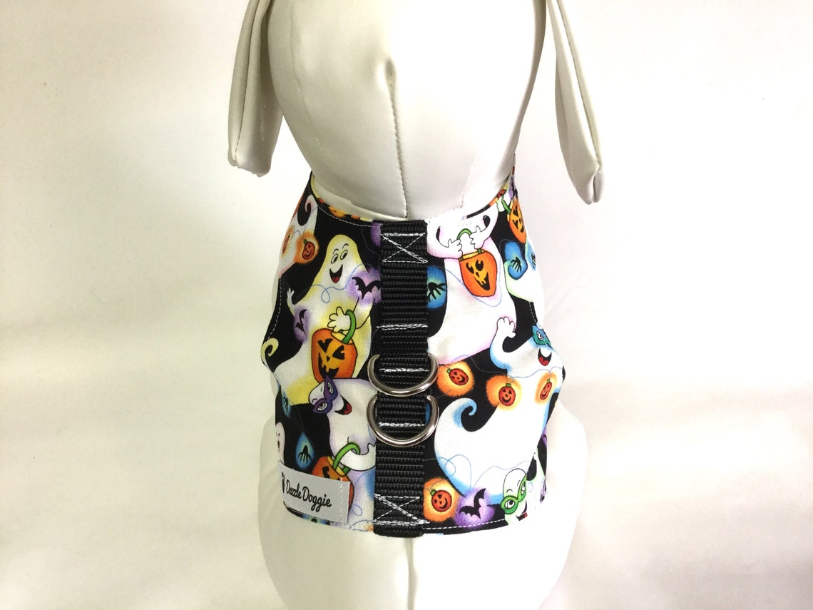 Dog Harness Halloween Dog Harness Ghost Dog Harness Vest Etsy