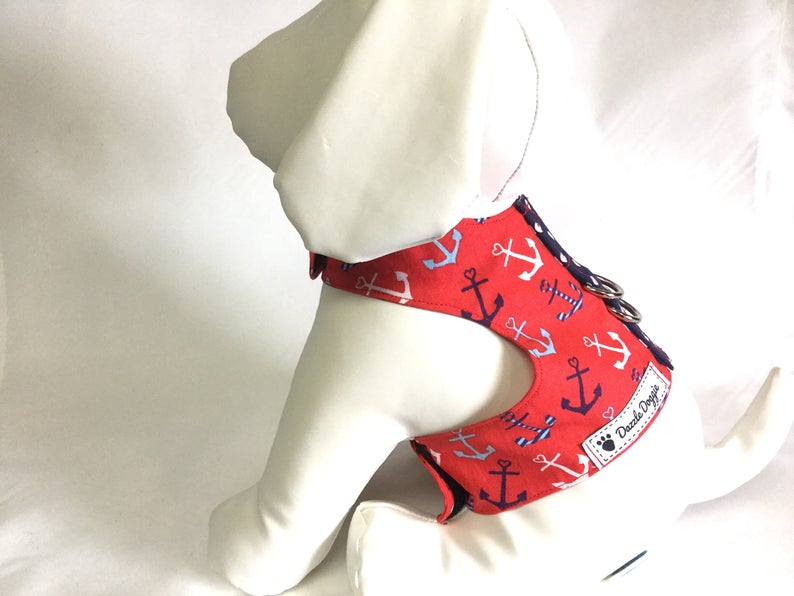 Dog Harness Red Dog Harness Vest Dog Harness Dog Harness Etsy