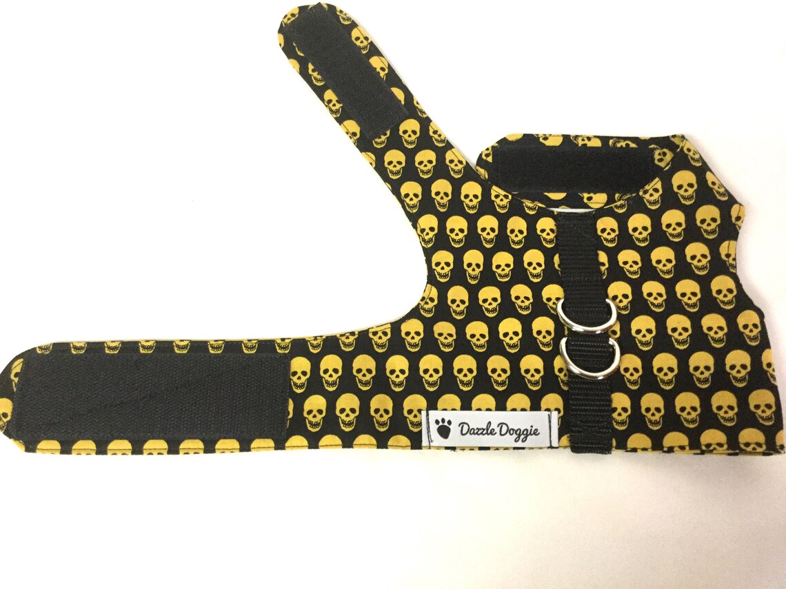 Dog harness skull dog harness Halloween dog harness vest Etsy