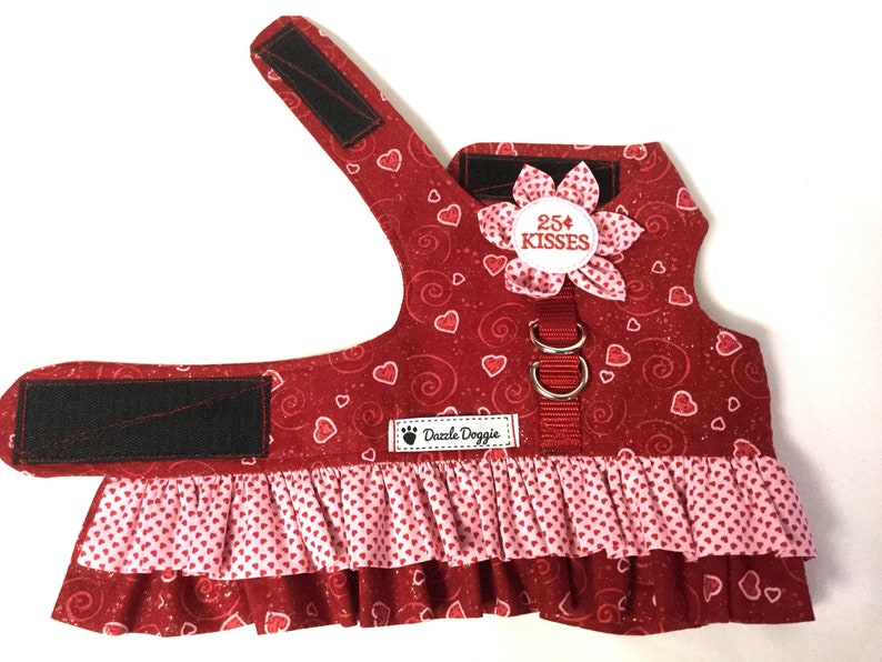 Dog Harness Vest Dog Harness Dress Dog Harness Valentine Etsy