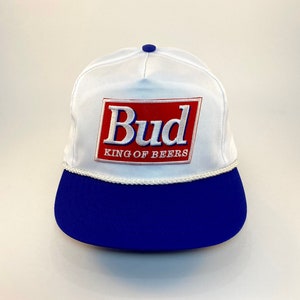 Bud King of Beers Hat Vintage Retro Budweiser 2-tone - Etsy