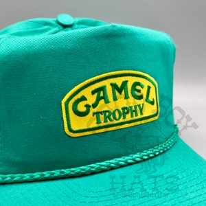 Camel Cigarettes Hat vintage Retro Patch Kelly Green Trucker Rope Snapback Cap classique des années 80 des années 90 Coke Joe Camel Cigs image 9