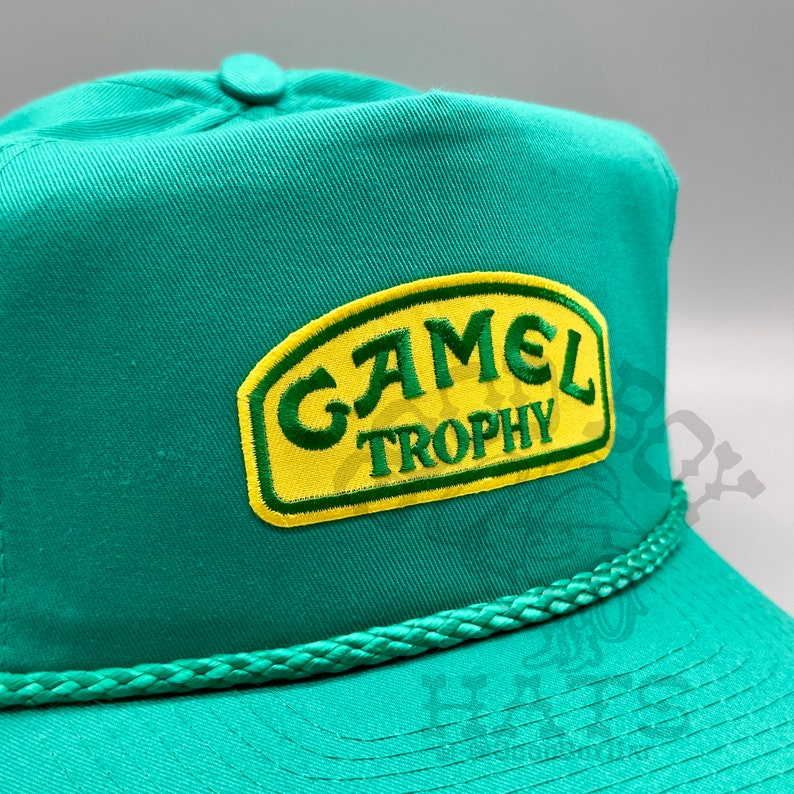 Camel Cigarettes Hat vintage Retro Patch Kelly Green Trucker Rope Snapback Cap classique des années 80 des années 90 Coke Joe Camel Cigs image 9