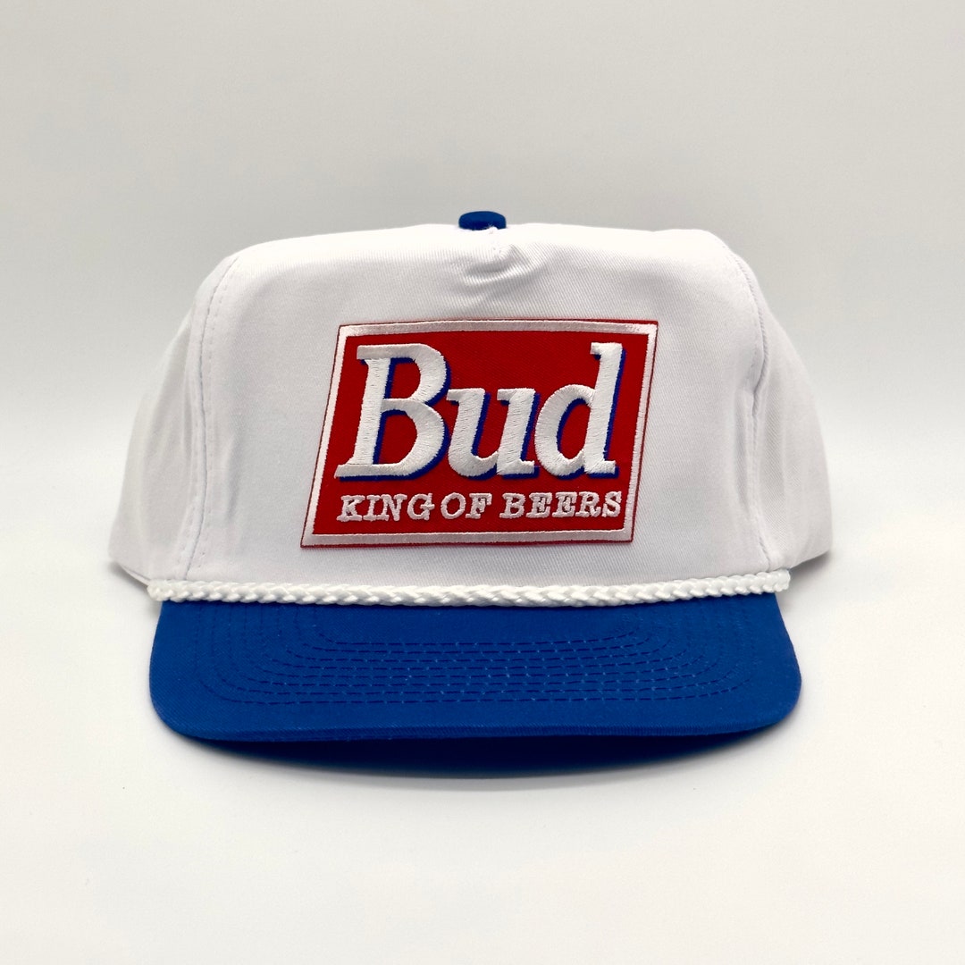 Bud King of Beers Hat Vintage Retro Budweiser 2-tone - Etsy