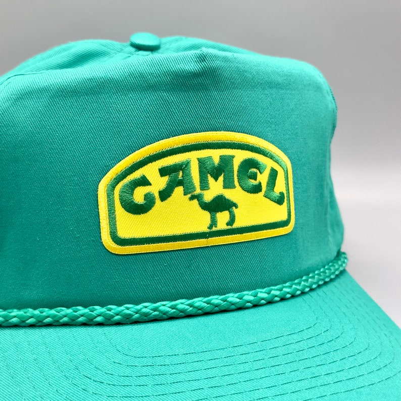 Camel Cigarettes Hat vintage Retro Patch Kelly Green Trucker Rope Snapback Cap classique des années 80 des années 90 Coke Joe Camel Cigs image 6