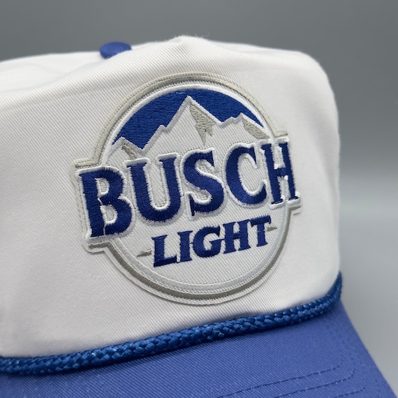 BUSCH LIGHT Beer Hat Vintage Retro 2-Tone Royal B… - image 5