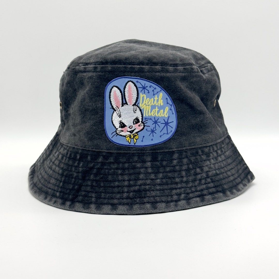 Death Metal Bunny Rabbit Bucket Hat 90s Bucket Hat Summer Sun Hat ...