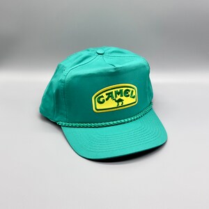 Camel Cigarettes Hat vintage Retro Patch Kelly Green Trucker Rope Snapback Cap classique des années 80 des années 90 Coke Joe Camel Cigs image 5