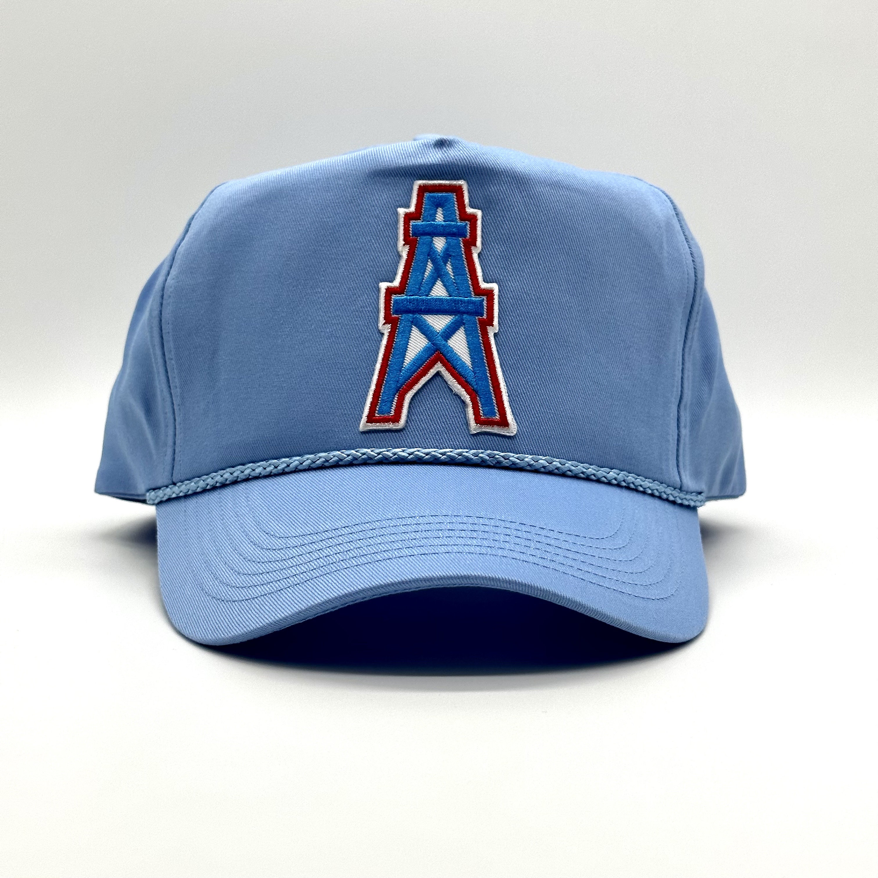 Houston Oilers Football Hat Vintage Retro Patch Baby Blue 