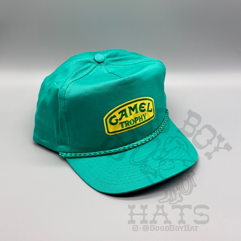 Camel Cigarettes Hat vintage Retro Patch Kelly Green Trucker Rope Snapback Cap classique des années 80 des années 90 Coke Joe Camel Cigs image 8