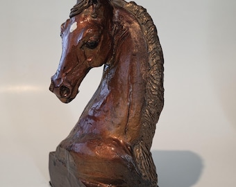 Linda Owens Saddlebred horse bust figurine Sculpture