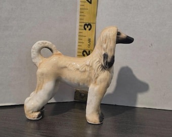 Vintage Afghan Hound dog figurine HTF this breed!  Miniature