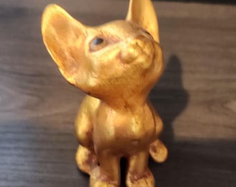 Vintage Hagen renaker  Freeman Gold Cat figurine  kitten