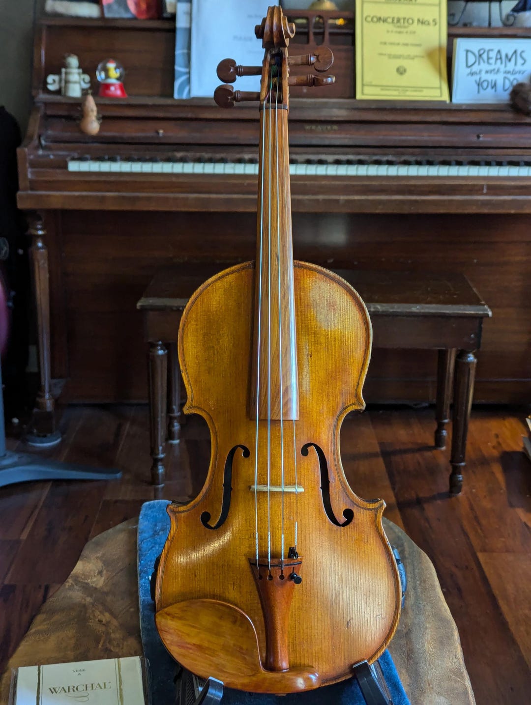 Revived Old 4/4 Bench-made Violin Labeled Pietro Perni 1892, Vintage ...