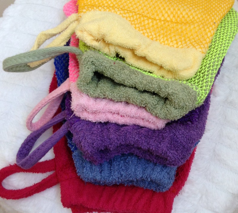 Exfoliating net bath washcloth mitt. Christmas gift African Etsy