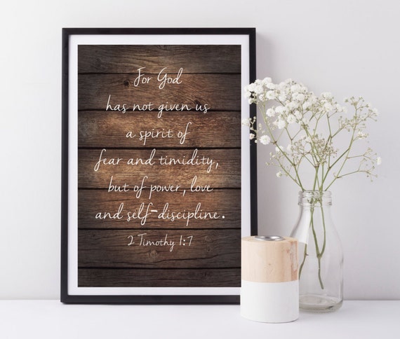 bible spirit of fear and timidity