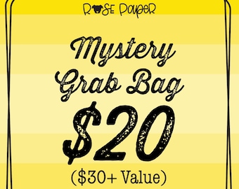 Mystery Grab Bag Rose Paper Party, 20 dollars for 30+ worth of product