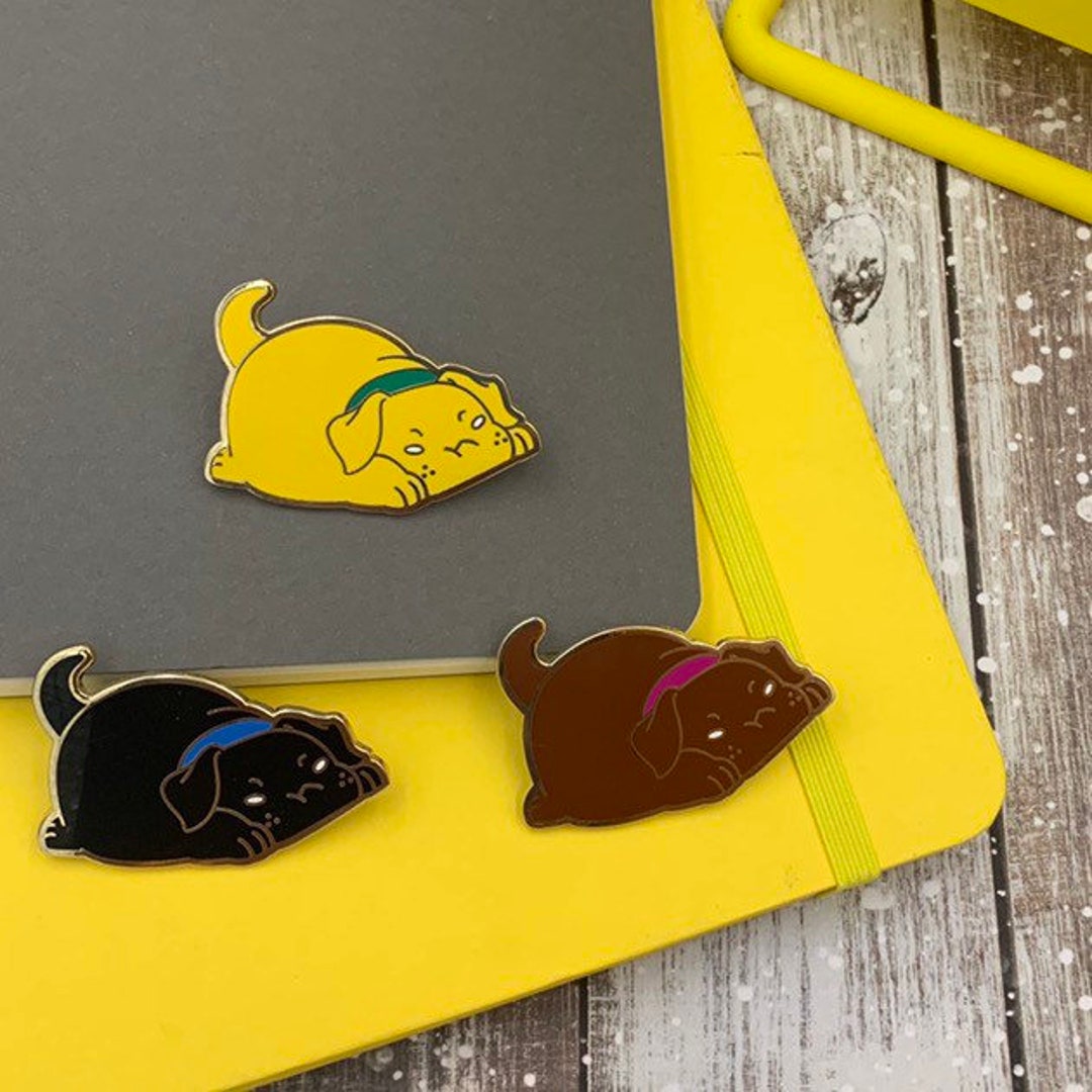 Chubby Labrador Retrievers Hard Enamel Pins Designed by Etsy