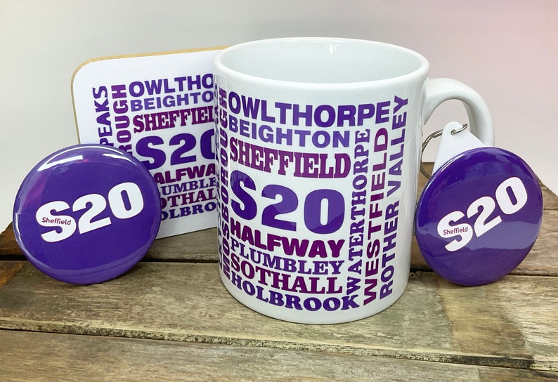 Sheffield Postcode Mugs and Sets Etsy UK