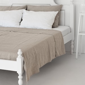Super-heavy Linen Bedspread, Bedcover, Coverlet, Throw, Blanket. Thick Canvas European Linen ~400 gsm. Masters of Linen. Made in Lithuania