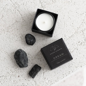 SCENTED TEA LIGHT in Glass: Glamour, Unity, Fortune, Dream, Bliss, Clouds, Linen, Honey, Ease, Revival, Surprise, Garden, Joy. Aroma Sample