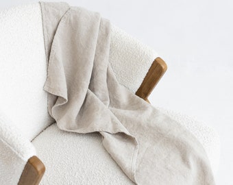 Super Heavy Linen Baby Blankets. Natural Flax, White, Oatmeal. Labeled "Masters of Linen", European Linen, Pre-washed, Handmade in Lithuania